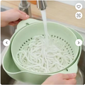 Double-Layer Spinning Kitchen Sink, Food Grade Salad Faucet Colander