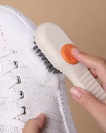 Multifunctional Press Out Liquid Soap Brush For Clothes & Shoe Cleaning