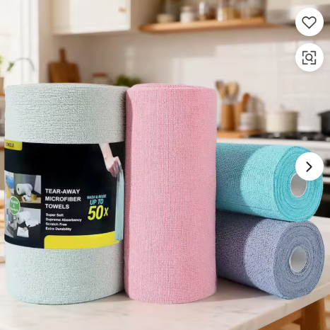 Multi-Purpose Woven Microfiber Cleaning Cloth Disposable, Reusable And Washable Ultra Absorbent Dishcloth