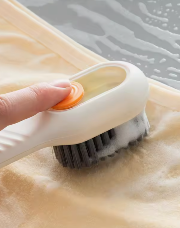 Multifunctional Press Out Liquid Soap Brush For Clothes & Shoe Cleaning